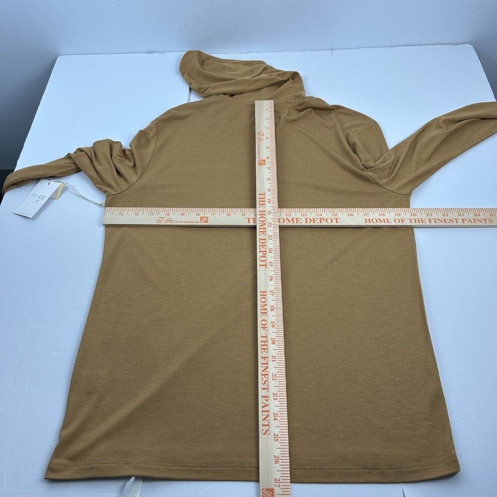 FREE FLY Mens Bamboo Shade Hoodie Long Sleeve Lightweight Russet Size Small NEW - Picture 4 of 10